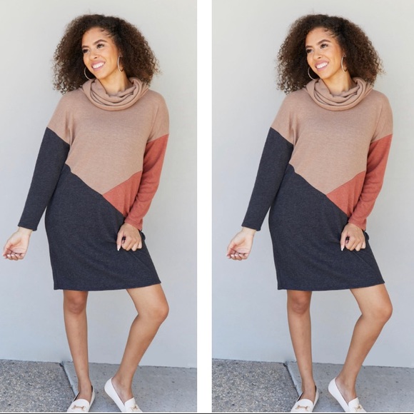 Dresses & Skirts - The More The Merrier Color Block Sweater Dress